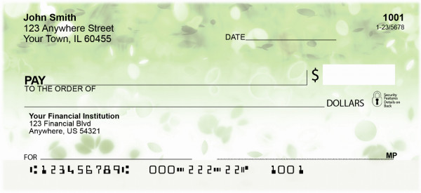 Falling Petals Personal Checks