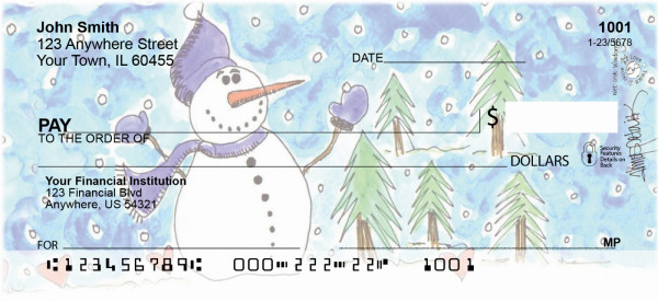 Winter Wonderland Personal Checks by Amy S. Petrik