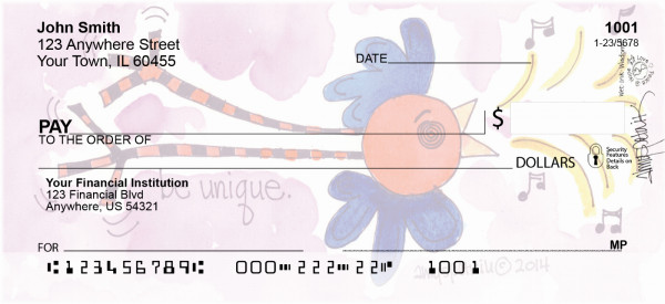 Motivating Birds Personal Checks