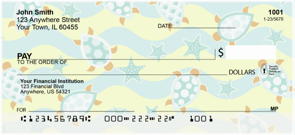 Colorful Sea Turtles Personal Checks