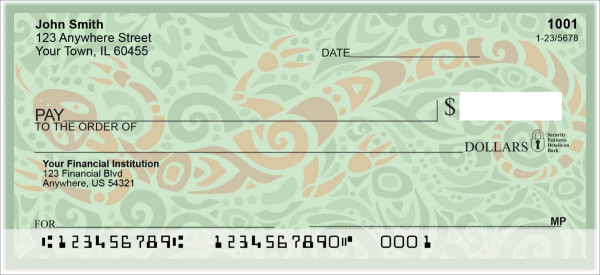 Swirl Art Personal Checks