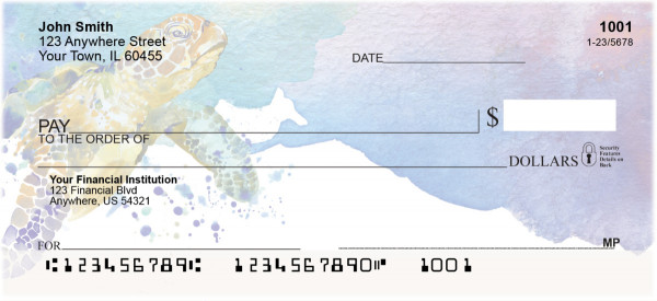 Elegant Sea Turtles Personal Checks