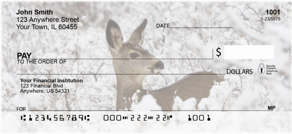 Winter Wonderland with Deer Personal Checks