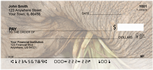 Elephants Up Close and Personal Personal Checks