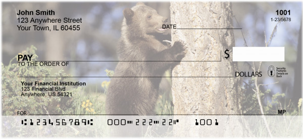 Grizzly Bear Cubs Personal Checks