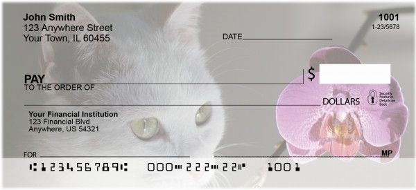 Flowers & Felines Personal Checks