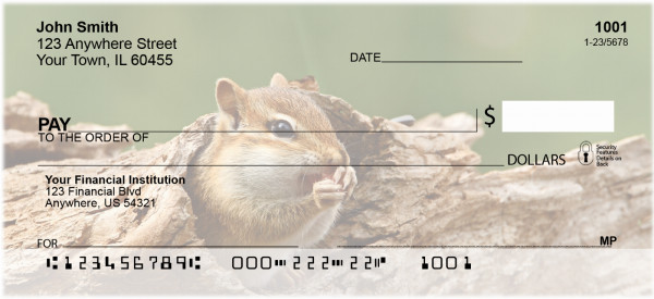 Chipmunks In Woods Personal Checks