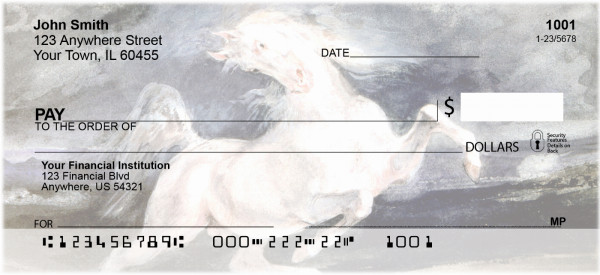 Wild White Stallion Personal Checks