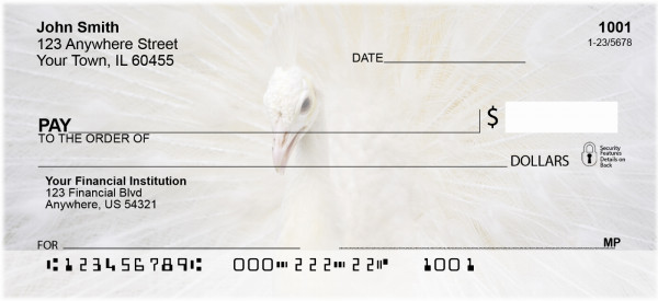 White Peacock Personal Checks