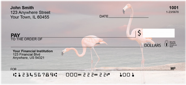 Pink Flamingo Personal Checks
