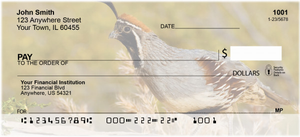 Quail Closeups Personal Checks