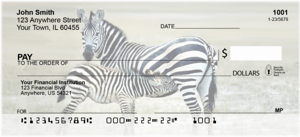 Zebra & Babies Personal Checks