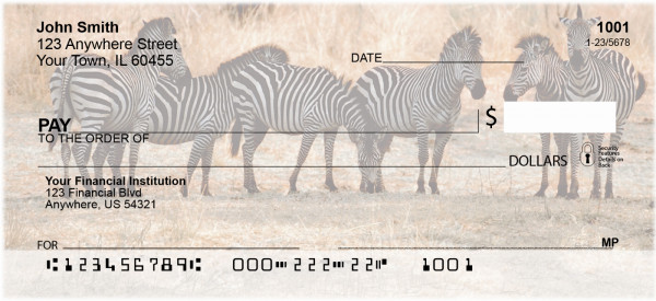 Zebra Safari Personal Checks