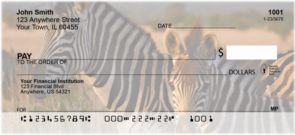 Zebras At Sunset Personal Checks