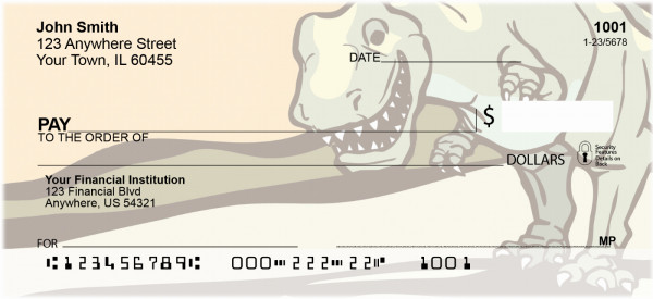 Cute & Friendly Dinosaurs Personal Checks