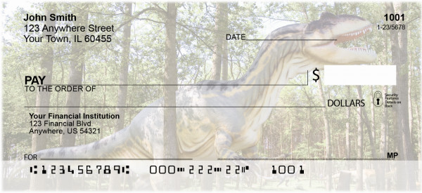Dino Walk In The Park Personal Checks