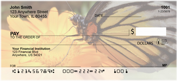 Insects On Flowers Personal Checks