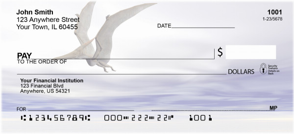 Flying Dinosaurs Personal Checks
