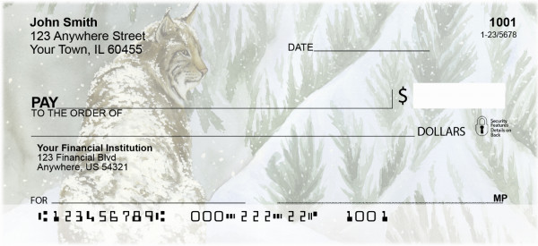 Big Cat In Winter Personal Checks