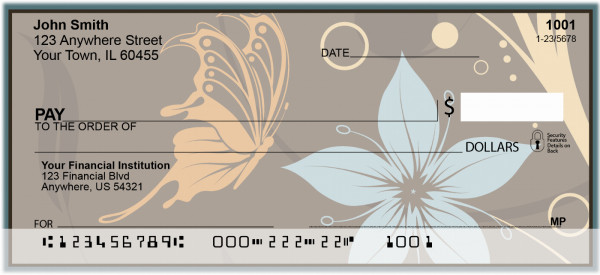 Designer Butterflies Personal Checks