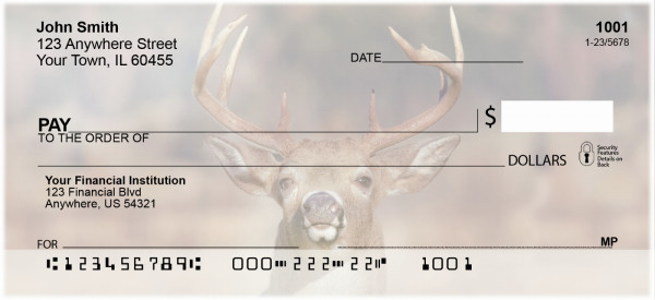 Big Horned Buck Deer Personal Checks
