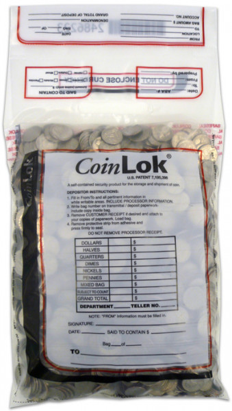 Clear CoinLok Deposit Bag, 10\