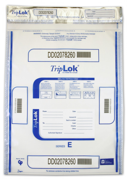 Clear TripLok Deposit Bag, 15'' X 20''