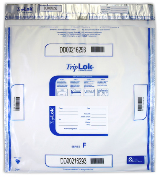 Clear TripLok Deposit Bag, 20'' X 20''