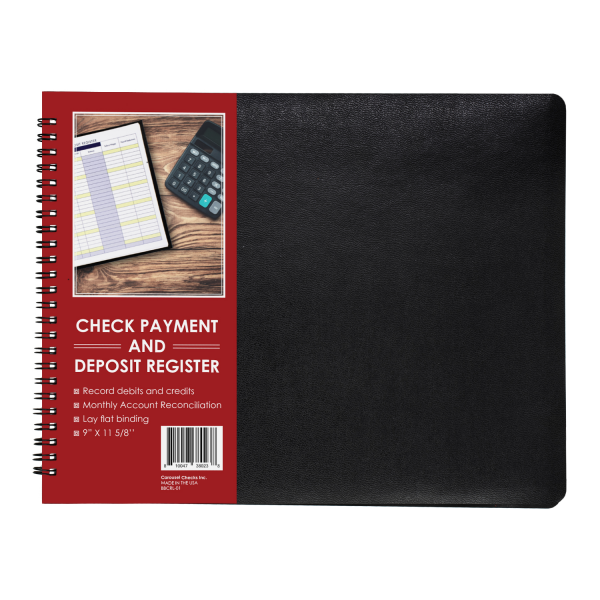 Spiral Check Payment & Deposit Register Book
