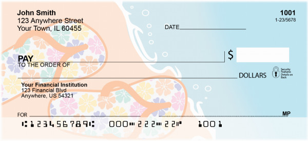 Retro Beach Scenes Personal Checks