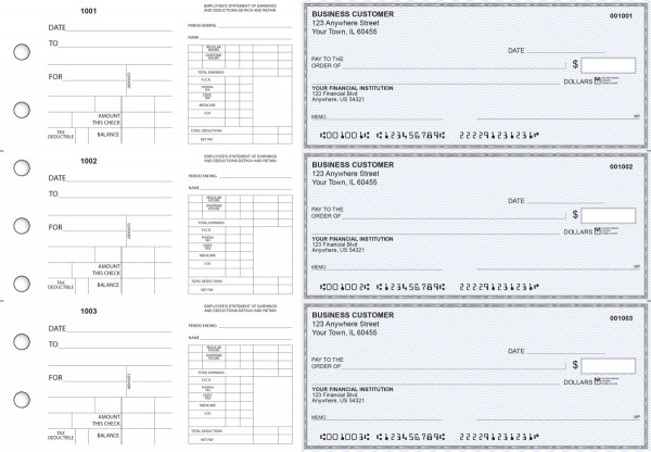 Blue Safety Dual Purpose Voucher Business Checks