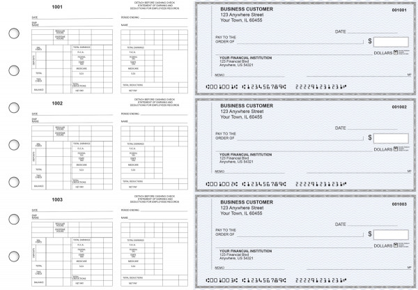 Blue Safety Multi-Purpose Counter Signature Business Checks