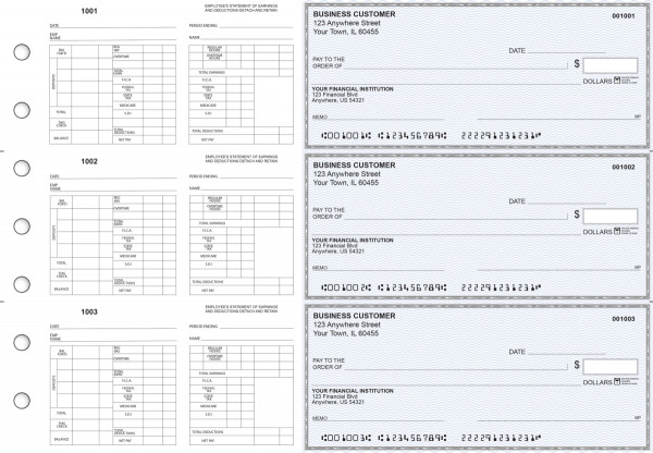 Blue Safety Multi-Purpose Hourly Voucher Business Checks