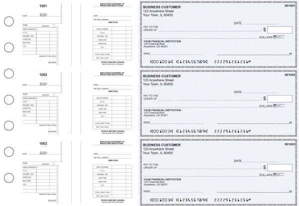 Blue Safety Multi-Purpose Salary Voucher Business Checks