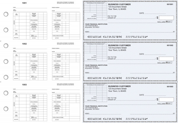 Blue Safety Multi-Purpose Corner Voucher Business Checks