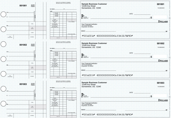 Blue Knit Disbursement Payroll Business Checks
