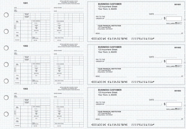 Blue Knit Multi-Purpose Counter Signature Business Checks