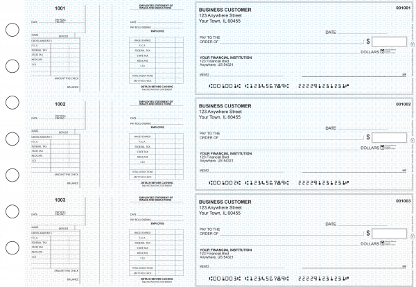 Blue Knit Multi-Purpose Salary Voucher Business Checks