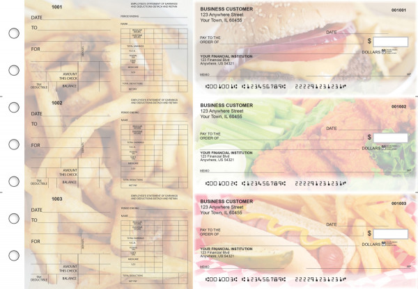 American Cuisine Dual Purpose Voucher Business Checks