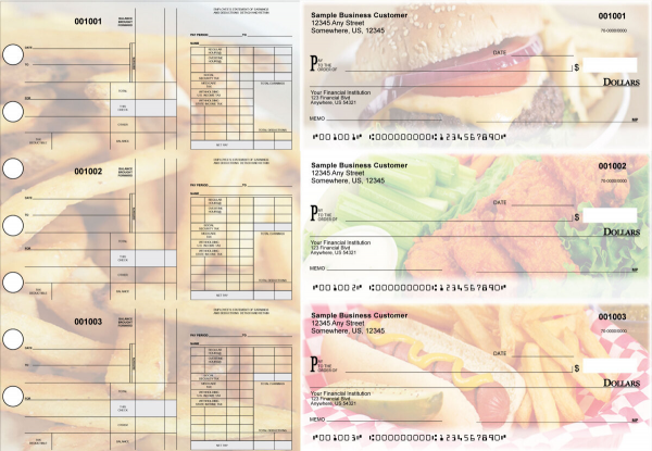American Cuisine Disbursement Payroll Designer Business Checks