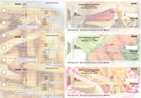 American Cuisine Itemized Disbursement Payroll Designer Business Check