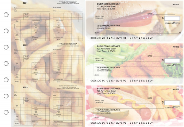 American Cuisine Multi-Purpose Counter Signature Business Checks
