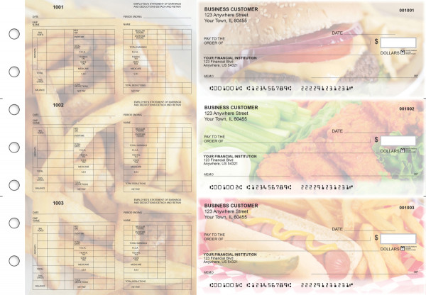 American Cuisine Multi-Purpose Hourly Voucher Business Checks