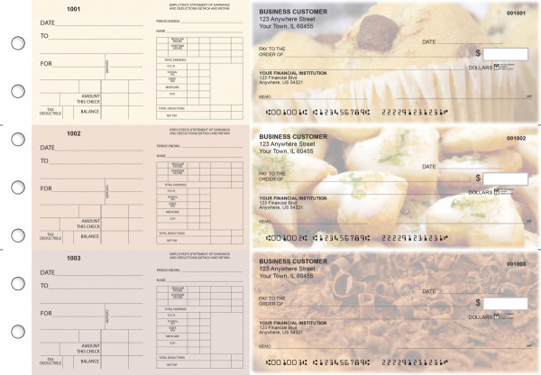 Bakery Dual Purpose Voucher Business Checks
