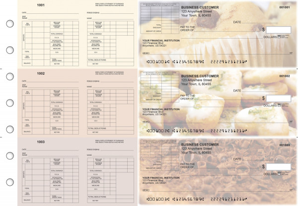 Bakery Multi-Purpose Corner Voucher Business Checks