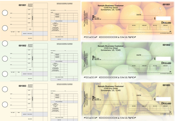Fruit Itemized Disbursement Payroll Designer Business Checks
