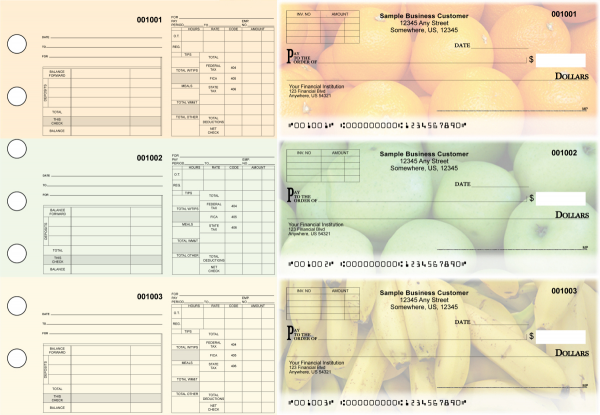 Fruit Multipurpose Invoice Payroll Designer Business Checks