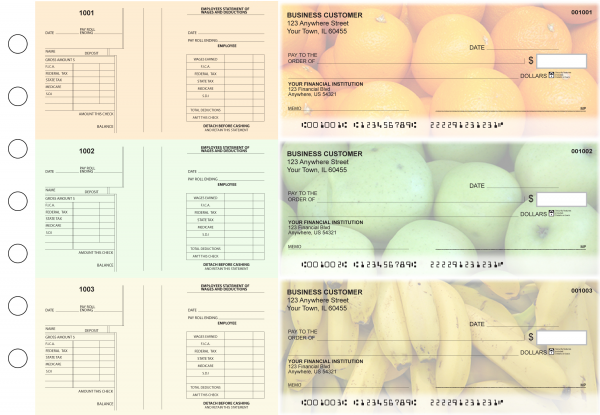 Fruit Multi-Purpose Salary Voucher Business Checks