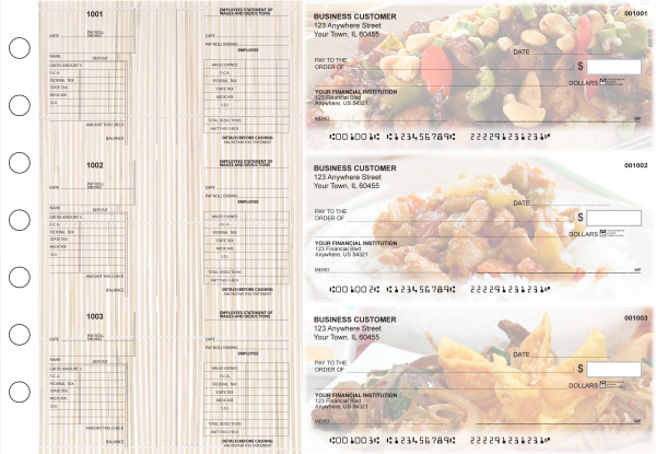 Chinese Cuisine Multi-Purpose Salary Voucher Business Checks