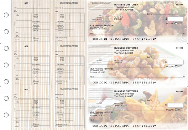 Chinese Cuisine Multi-Purpose Corner Voucher Business Checks